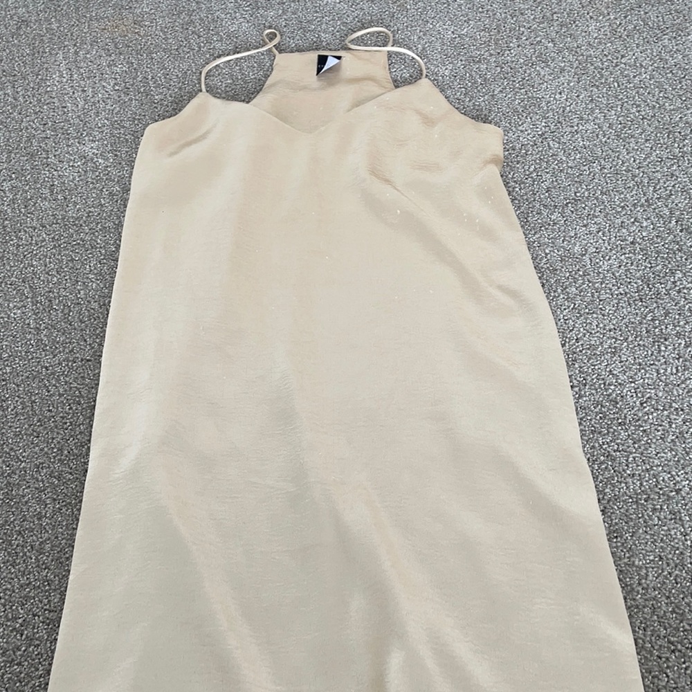 Shiny gold mini dress